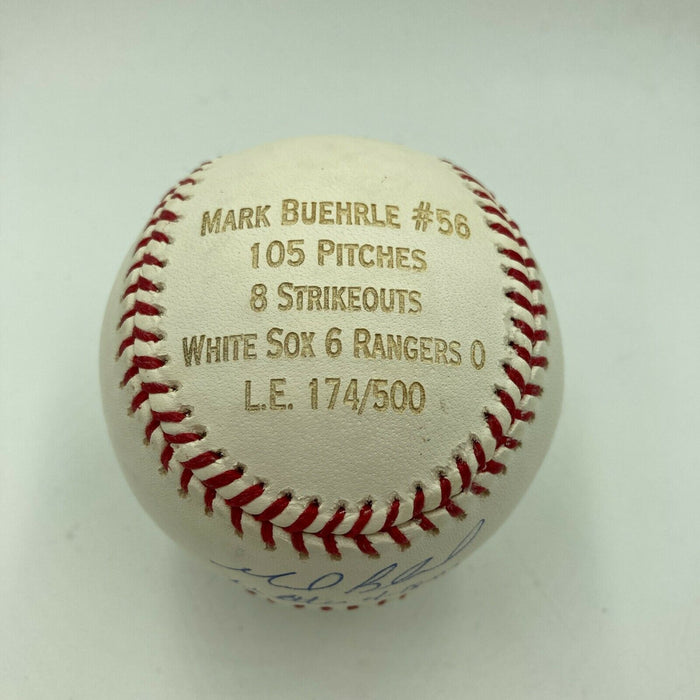 Rare Mark Buehrle No Hitter 4-18-2007 Signed Inscribed Stat Baseball JSA COA