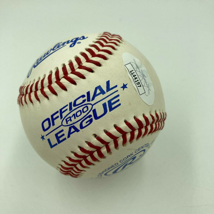 Lou Brock Hall Of Fame 1985 Signed Rawlings Official League Baseball JSA COA