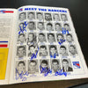 1990-91 New York Rangers Team Signed Autographed Hockey Program Brian Leetch