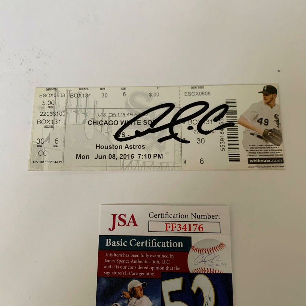 Rare Carlos Correa Signed Major League Debut Ticket 6/8/2015 Houston Astros JSA