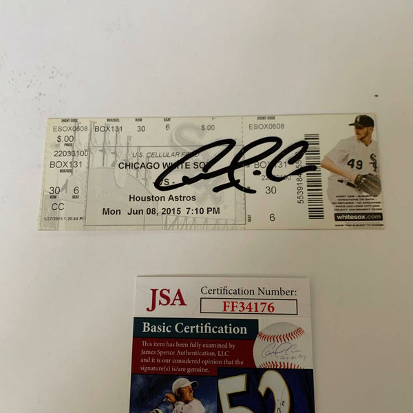 Rare Carlos Correa Signed Major League Debut Ticket 6/8/2015 Houston Astros JSA