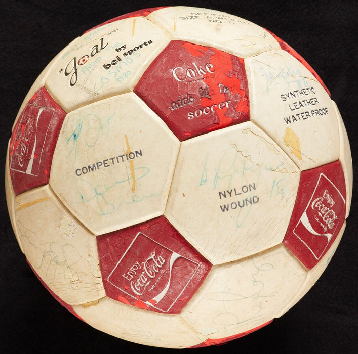 1980 New York Cosmos NASL Champs Team Signed Soccer Ball with Pele Beckett COA