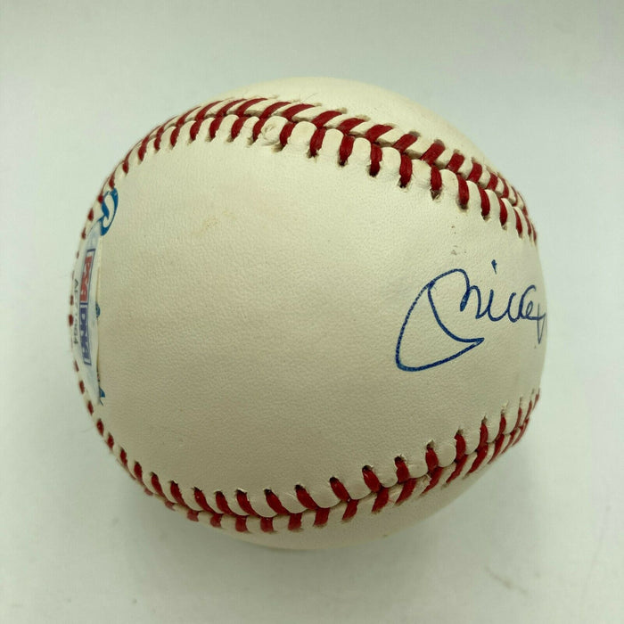 Beautiful Mickey Mantle Signed American League Baseball PSA DNA Graded MINT 9