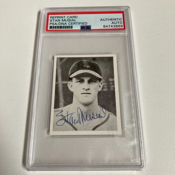 1948 Bowman Stan Musial Signed RP RC Rookie Card PSA DNA