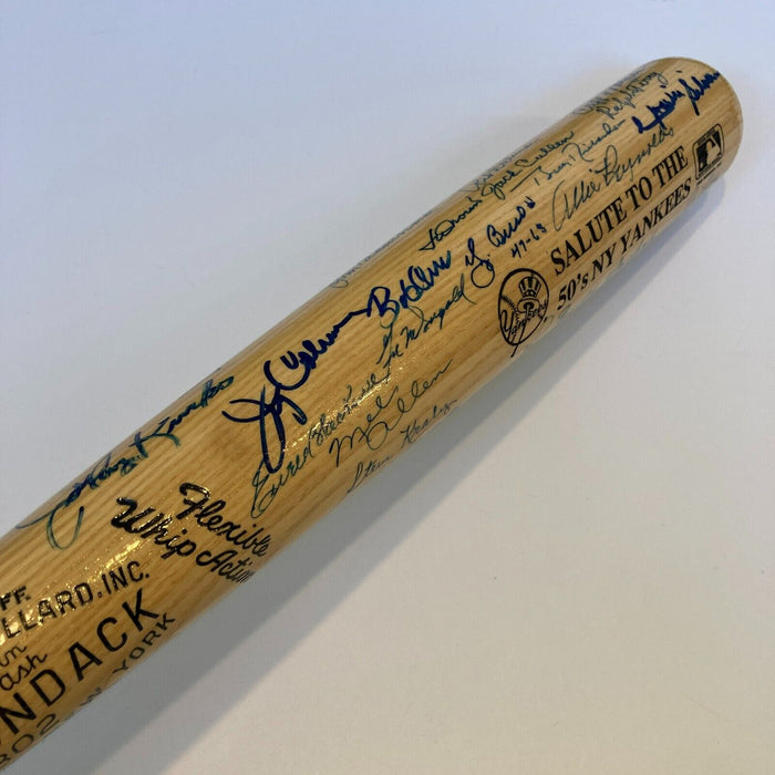 1950's New York Yankees Legends Multi Signed Baseball Bat 60 Sigs JSA COA
