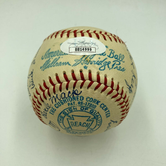 Beautiful Philadelphia A's Team Signed Baseball Connie Mack Al Simmons JSA COA
