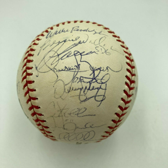 2000 New York Yankees World Series Champs Team Signed Baseball Derek Jeter PSA