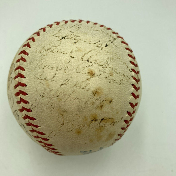 1937 Cleveland Indians Team Signed Official American League Baseball JSA COA