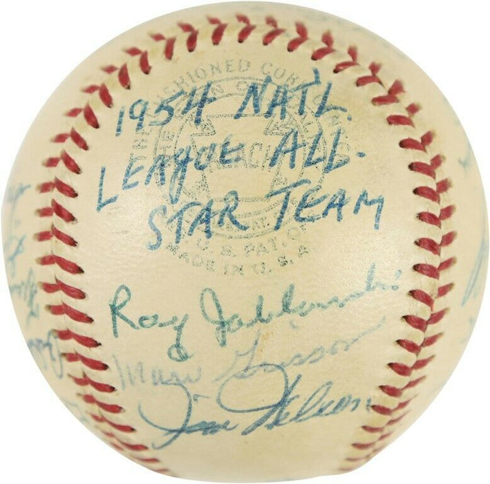 Jackie Robinson 1954 All Star Game Team Signed Baseball PSA DNA COA