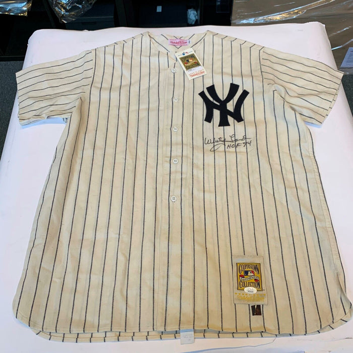 Beautiful Whitey Ford HOF 1974 Signed Authentic New York Yankees Jersey JSA COA