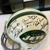 1969 New York Jets Super Bowl Champs Team Signed Authentic Helmet Steiner COA