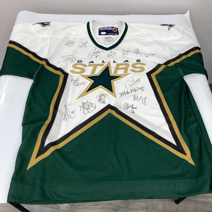 1999 Dallas Stars Champs Team Signed Authentic Game Model CCM Jersey JSA COA