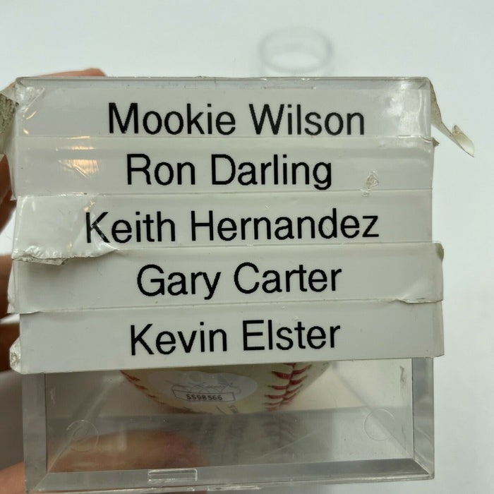 1986 Mets W.S. Champs Multi Signed Baseball Gary Carter Mookie Wilson JSA COA