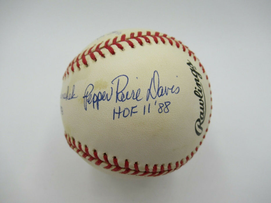 Dottie Kamenshek Pepper Davis A League Of Their Own Signed Baseball AAGPBL JSA