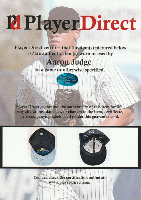 Lot Detail - Aaron Judge Player-Worn Minor League Items — 2015 Trenton  Thunder Jersey & Autographed Cap With Two 2014 Tampa Yankees Autographed  Caps (4)(JSA • Trenton Thunder LOA)