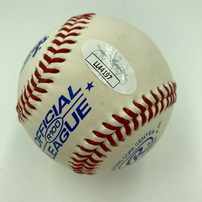 Lou Brock Hall Of Fame 1985 Signed Rawlings Official League Baseball JSA COA