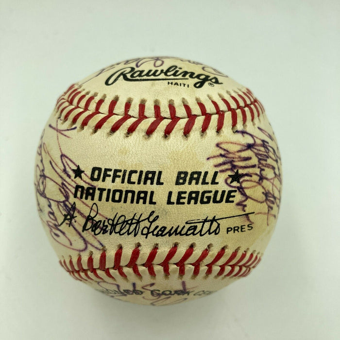 1980's Atlanta Braves Team Signed Autographed Official National League Baseball