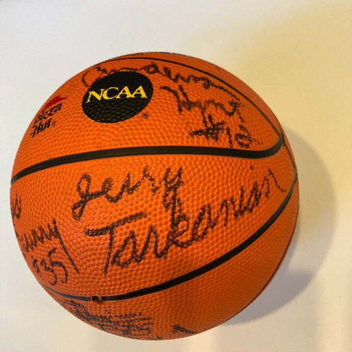 1989 - 1990 UNLV Rebels NCAA National Champs Team Signed Mini Basketball JSA