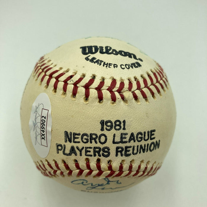 Satchel Paige Cool Papa Bell 1982 Negro League Reunion Signed Baseball JSA COA