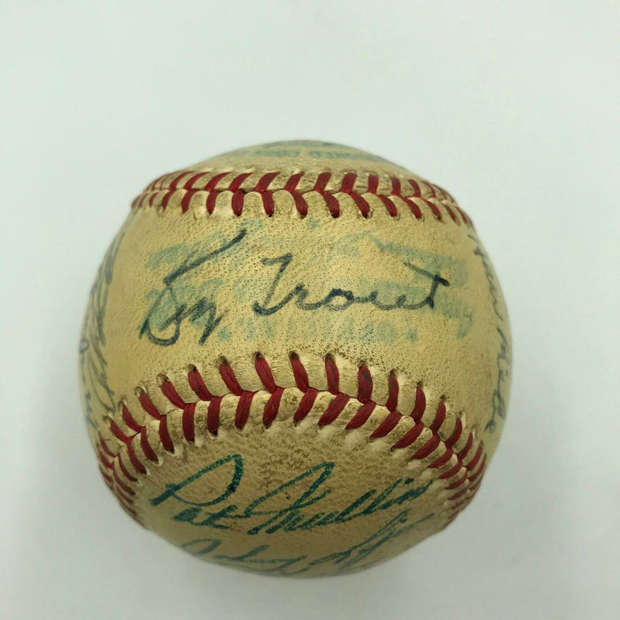 1949 Detroit Tigers Team Signed Official American League Baseball With 25 Sigs