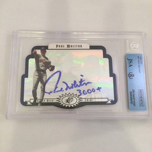 Paul Molitor Signed Autographed 1996 Upper Deck SP Inscribed 3000 Hits BGS