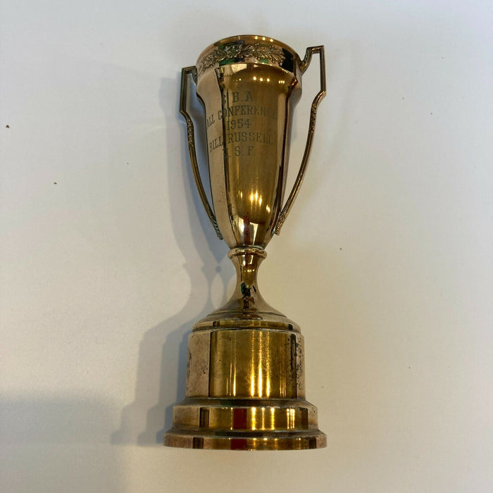 Bill Russell Pre Rookie 1954 NCAA Basketball Trophy W/ Bill Russell COA