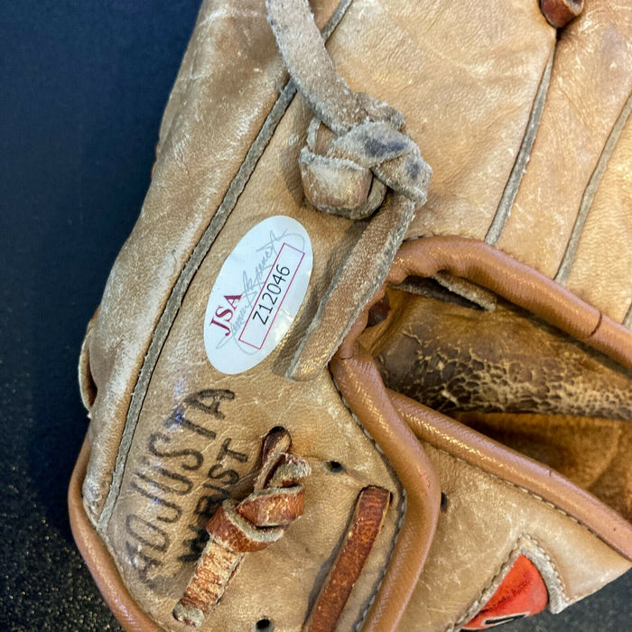 Hank Aaron "715 Home Runs 4-8-1974" Signed 1970's Game Model Baseball Glove JSA