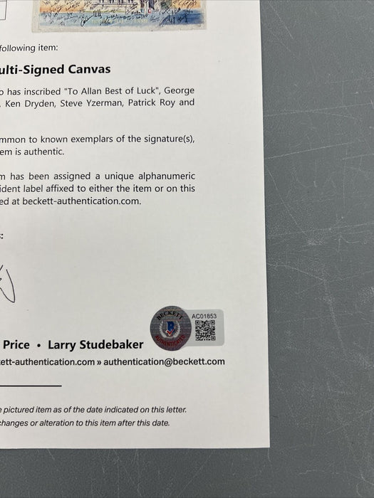 Beautiful NHL Hockey Hall Of Fame Signed Original 31x42 Art 195 Sigs! Beckett