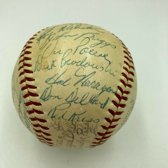 1959 Cleveland Indians Team Signed American League Baseball Joe Gordon JSA COA