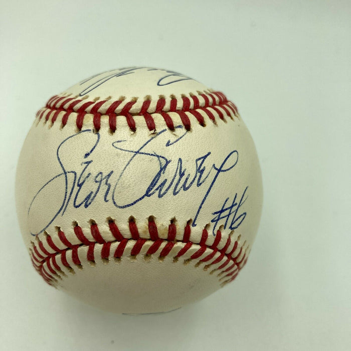 Willie Stargell Pete Rose Johnny Bench HOF Multi Signed Baseball JSA COA