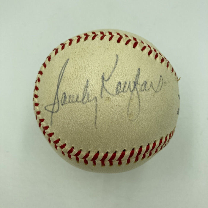 1955 Sandy Koufax Rookie Signed National League (Giles) Baseball PSA DNA COA