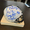 Penn State Nittany Lions HOF Signed Mini Helmet Jack Hamm Franco Harris JSA COA