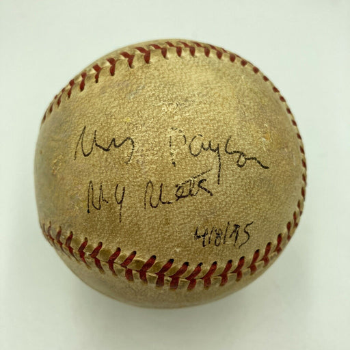 Joan Payson Single Signed Baseball First New York Mets Owner Dec 1975 JSA COA
