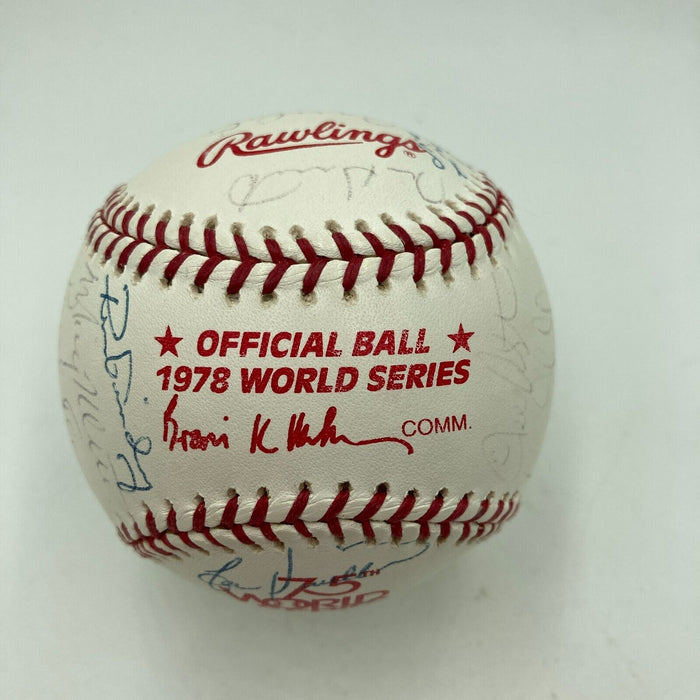 1978 New York Yankees World Series Champs Team Signed W.S. Baseball JSA COA