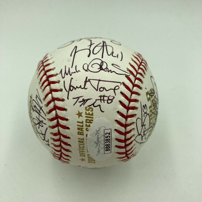 Rare 2007 Colorado Rockies NL Champs Team Signed World Series Baseball JSA COA