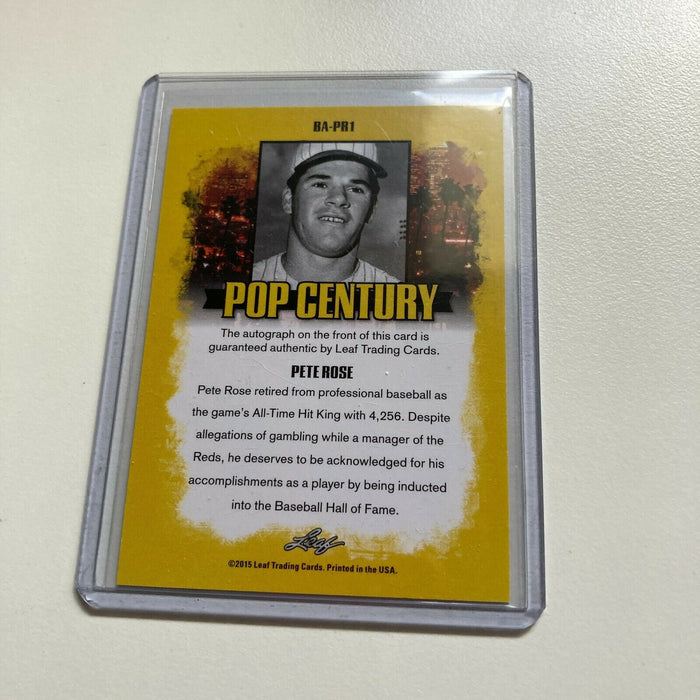 2015 Leaf Pop Century Pete Rose #2/5 Auto Signed Autographed Baseball Card