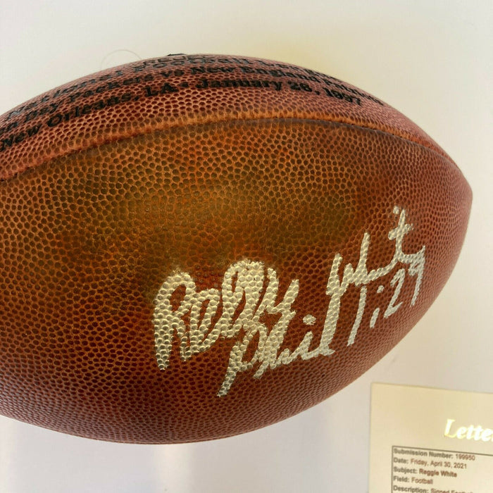 Reggie White Signed 1997 Super Bowl XXXI Wilson Game Football JSA COA Packers