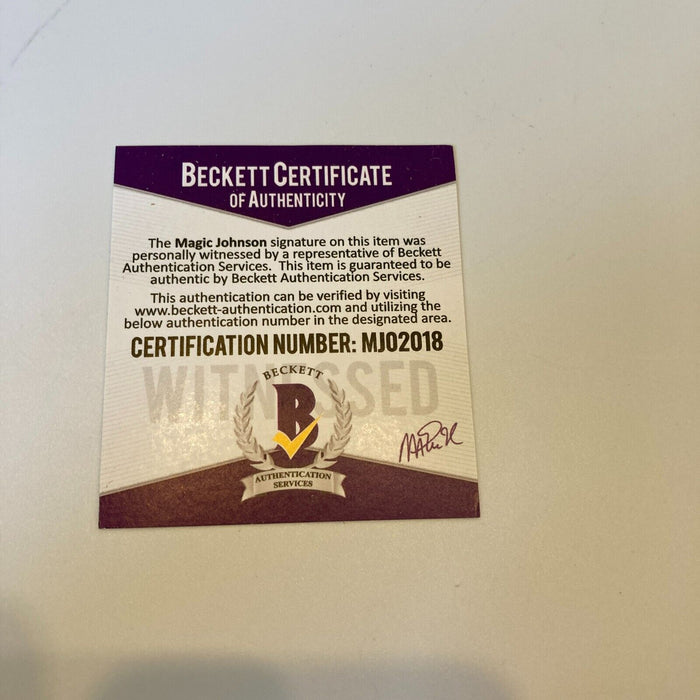 Kobe Bryant & Magic Johnson Signed Los Angeles Lakers Forum Game Used Floor JSA