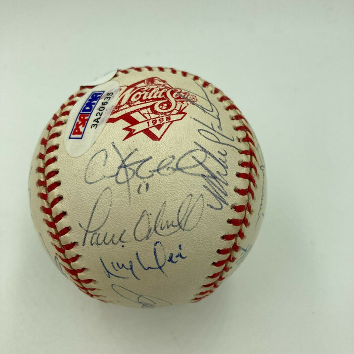 1998 New York Yankees World Series Champs Team Signed W.S. Baseball JSA COA PSA