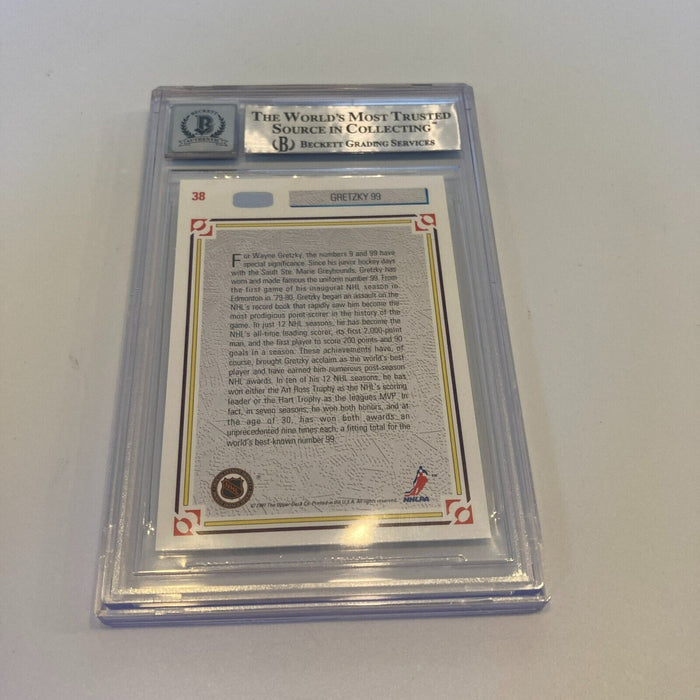 1991-92 Upper Deck Wayne Gretzky Signed Hockey Card BGS Beckett Certified