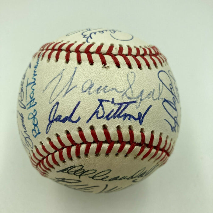 1957 Milwaukee Braves W.S. Champs & Legends Signed Baseball Hank Aaron JSA COA