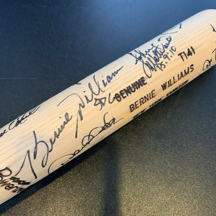 1996 New York Yankees World Series Champs Team Signed Bat Derek Jeter JSA COA