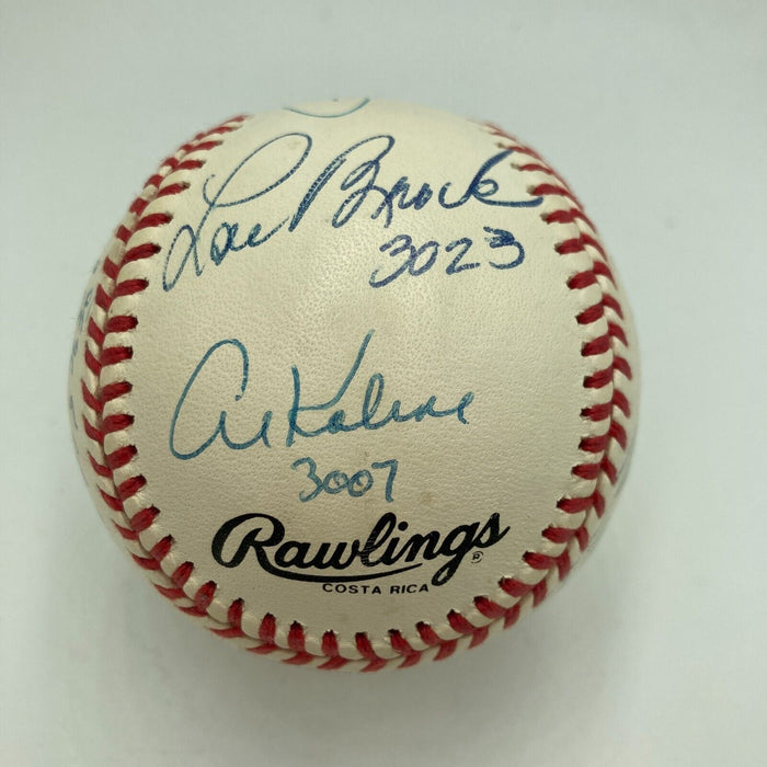 The Finest 3,000 Hit Club Signed Baseball With Inscriptions 15 Signatures JSA