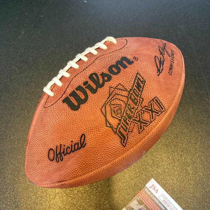 Lawrence Taylor Signed Wilson Official Super Bowl XXI NFL Football JSA COA