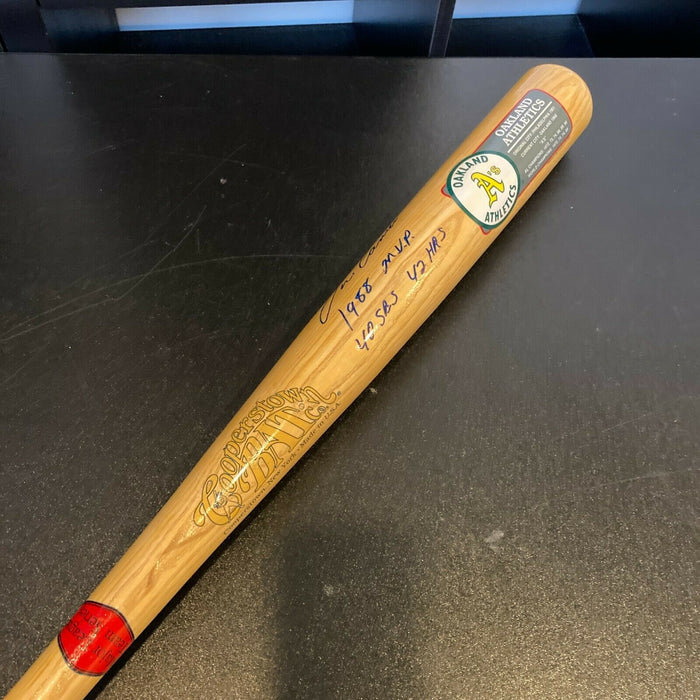 Jose Canseco 1988 MVP 40 Stolen Bases 42 HRS Signed Oakland A's  Bat JSA COA
