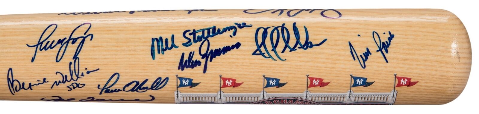 1996 New York Yankees World Series Champs Team Signed Bat JSA COA LE #15/75