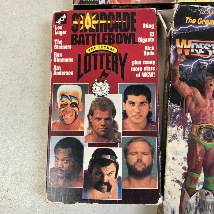 Lot Of (4) 1980's WWF Wrestlemania & WWF Survivor Series Wrestling VHS Movies