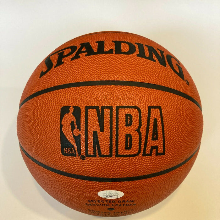 George Mikan Signed Spalding Official NBA Game Basketball With JSA  COA