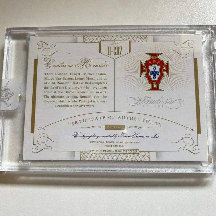 2015-16 Panini Flawless Icons Cristiano Ronaldo Auto #8/15