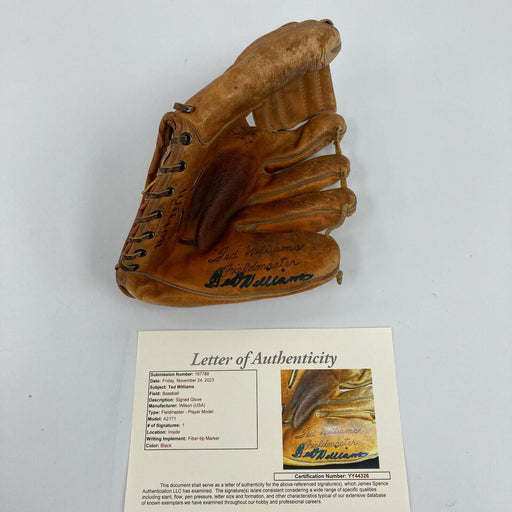 Ted Williams Signed 1950's Wilson Game Model Baseball Glove JSA COA